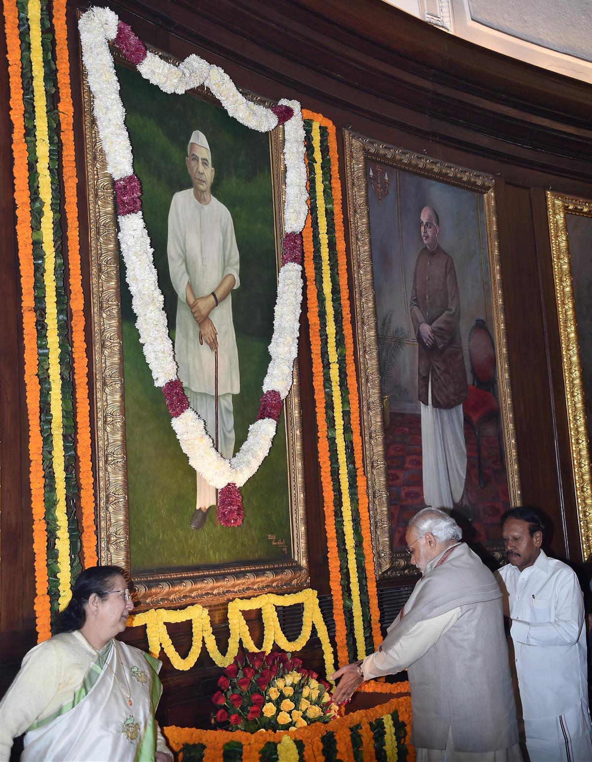 In this December 23, 2015 file photo, Prime Minister Narendra Modi pays tributes to former Prime Minister Charan Singh on his birth anniversary, in Delhi. 