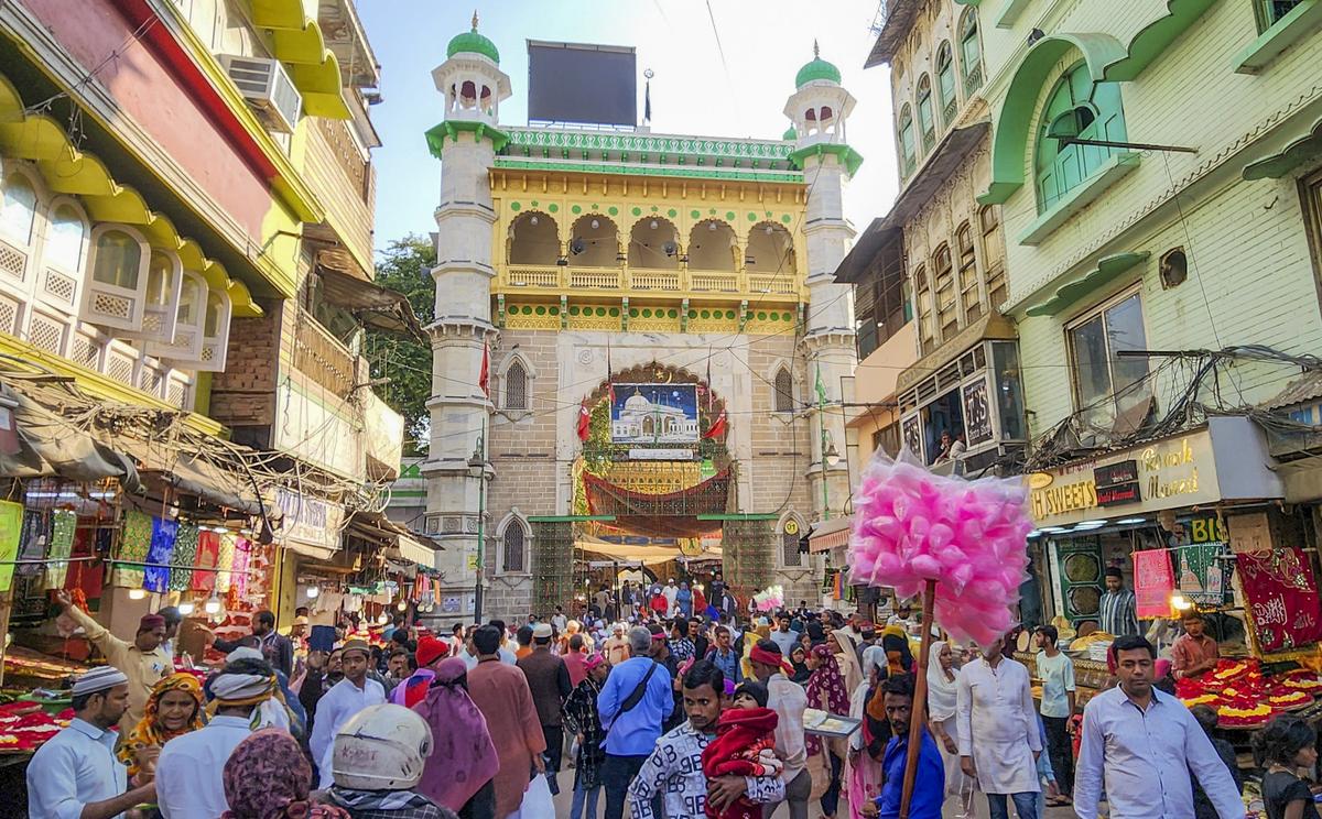 People outside the Ajmer Sharif Dargah, Shrine of Moinuddin Chishti, in Ajmer, Rajasthan, on November 28, 2024. People outside the Ajmer Sharif Dargah, Shrine of Moinuddin Chishti, in Ajmer, Rajasthan, on November 28, 2024.