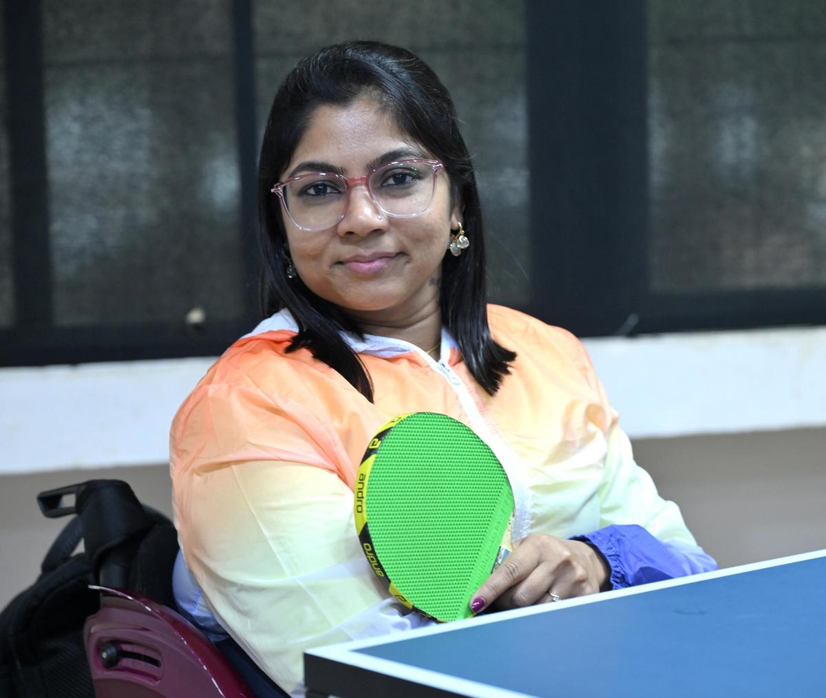 La mejor jugadora de tenis de mesa de la India, Bhavina Patel. 