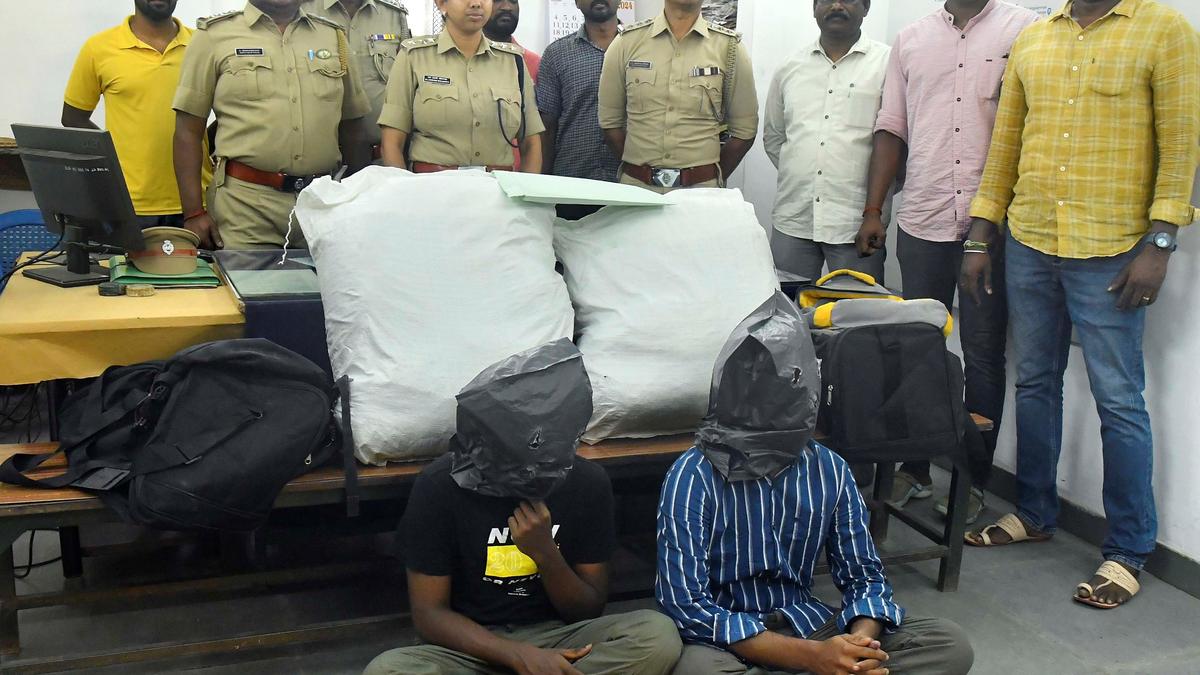 Two youths from Kerala arrested with 20 kg of ganja
