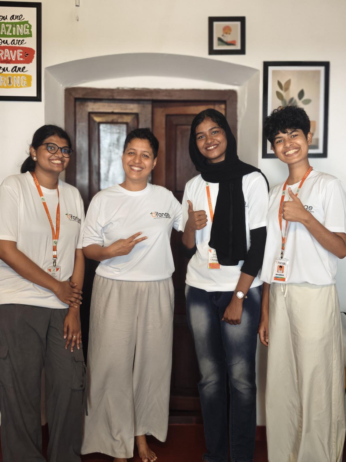 Sherin Noordheen (second from left) with her team at The Orange Room Sherin Noordheen (second from left) with her team at The Orange Room