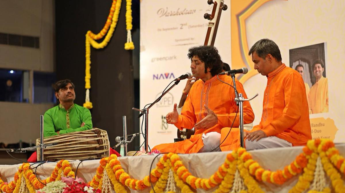 Dhrupad Bandhu Sanjeev Jha and Manish Kumar at a concert