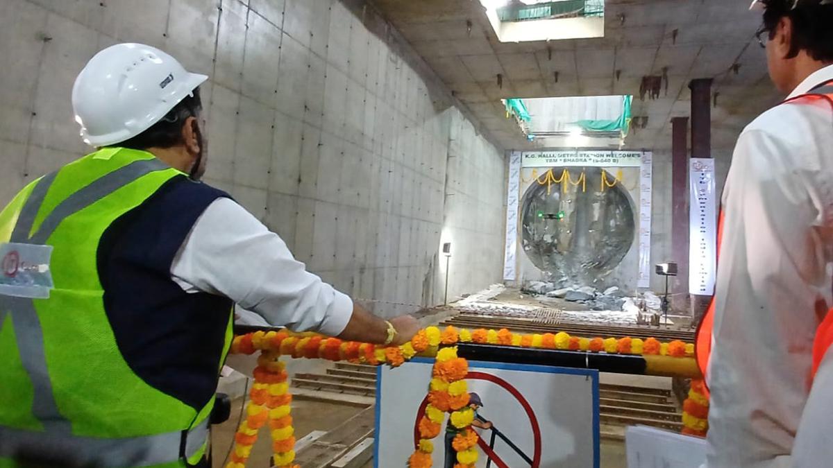 TBM ‘Bhadra’ achieves breakthrough at K.G. Halli metro station