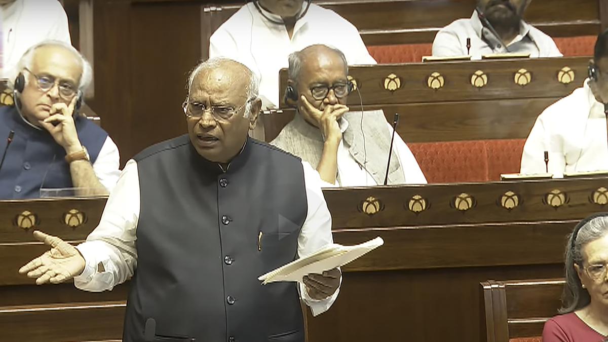 Amit Shah must take responsibility for ‘security lapse’ at Pahalgam: Mallikarjun Kharge in Rajya Sabha