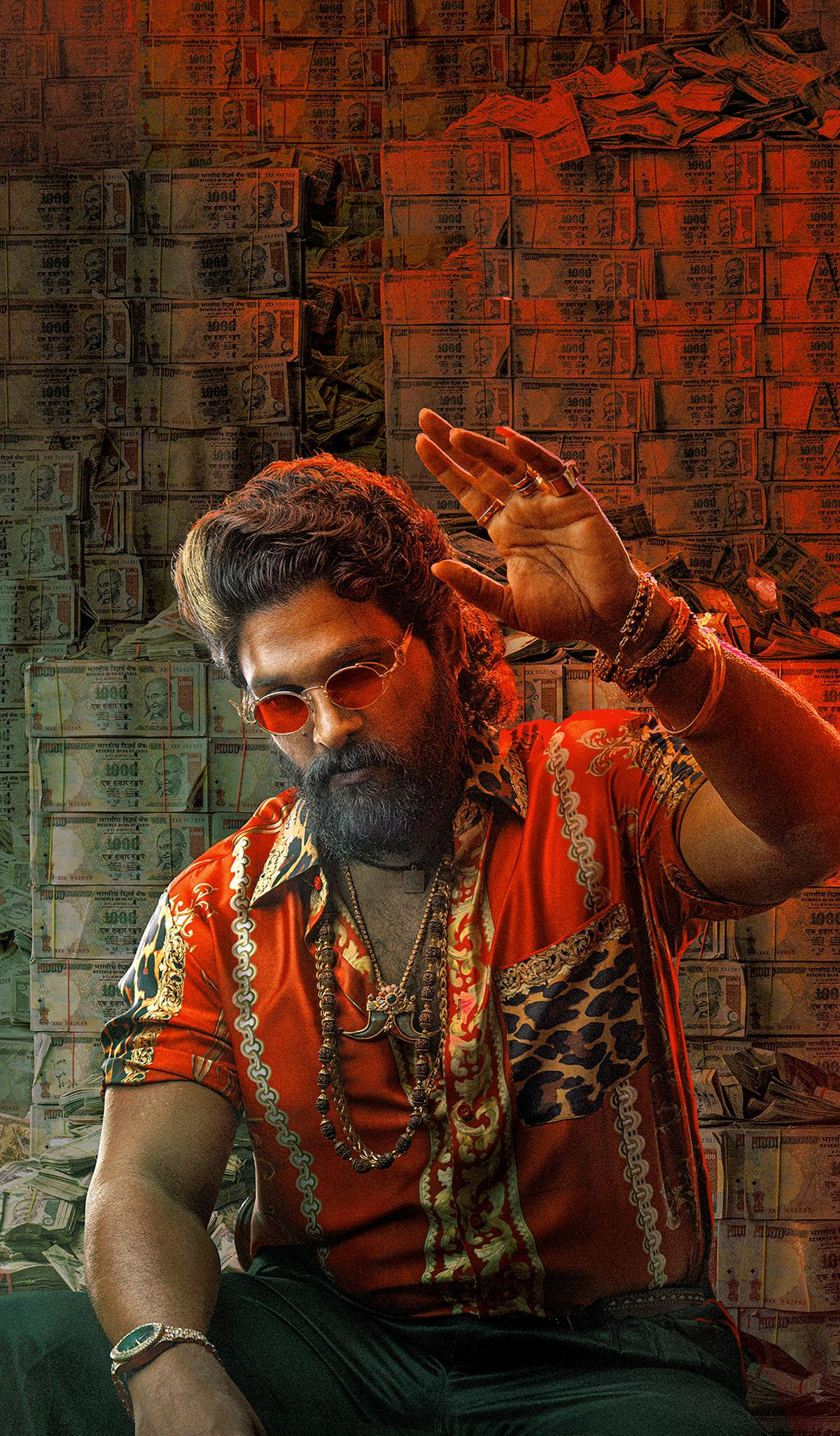 Actor Allu Arjun in a still from the film ‘Pushpa 2’.