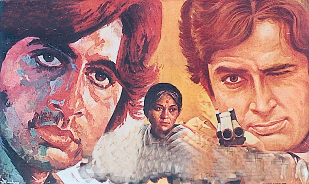 A poster of the Amitabh Bachchan-Shashi Kapoor-starrer hit film, 'Deewar' (1975).