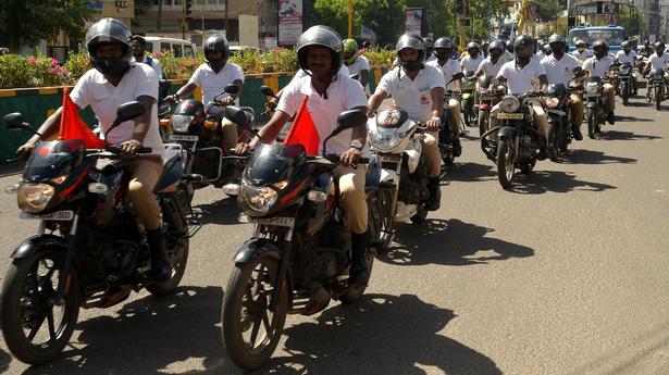 RPF personnel take out motorcycle rally