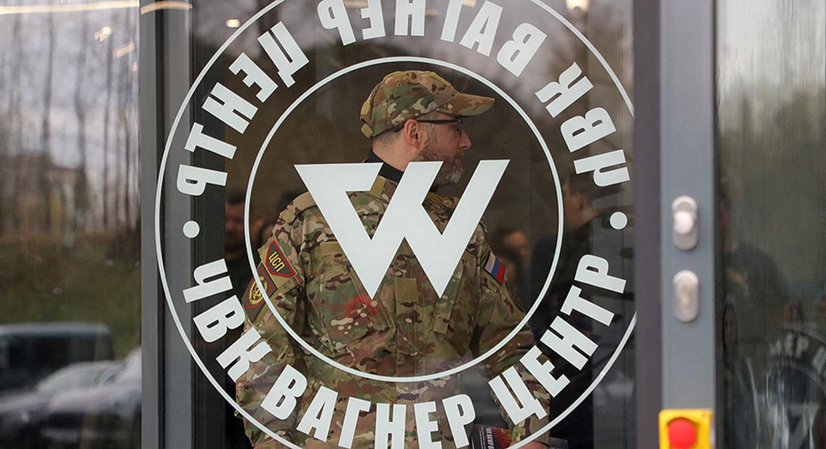 A man wearing a camouflage uniform walks out of PMC Wagner Centre, which is a project implemented by the businessman and founder of the Wagner private military group Yevgeny Prigozhin, during the official opening of the office block in Saint Petersburg, Russia, November 4, 2022. Image for representational purposes only.