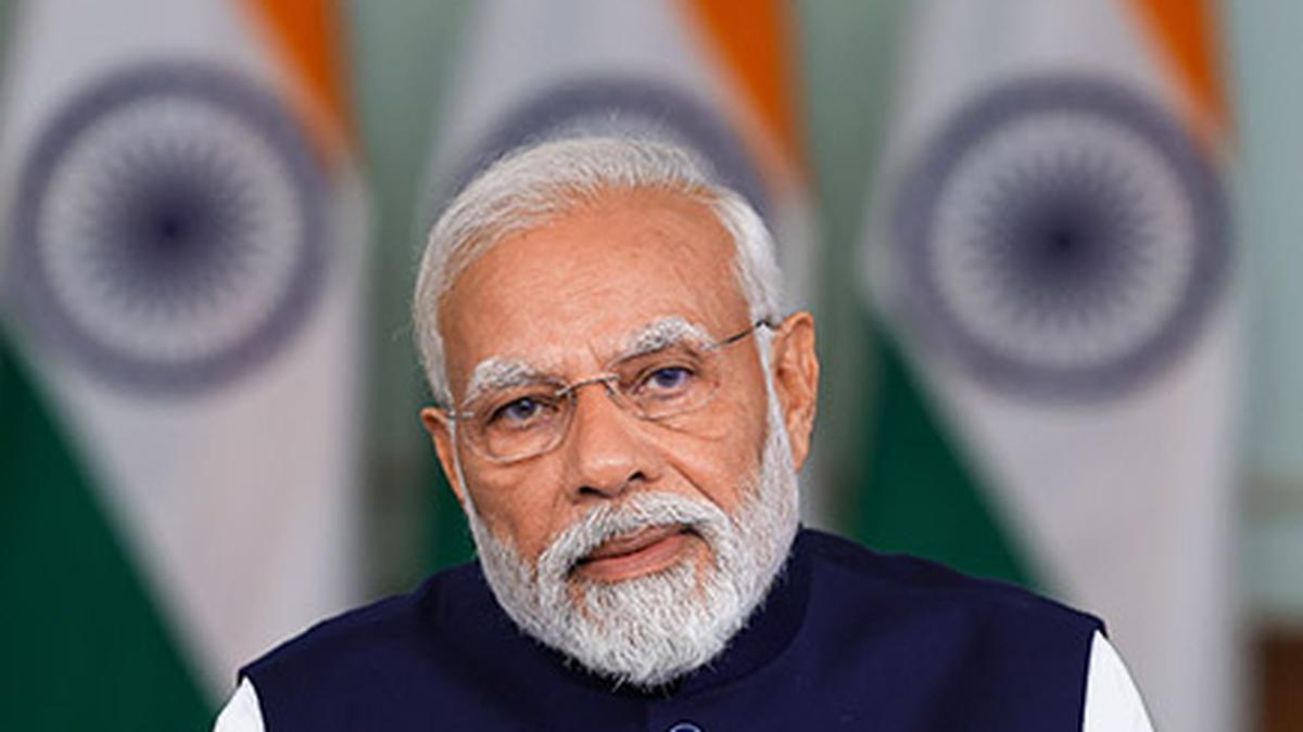 Prime Minister Narendra Modi arrives at Tirumala