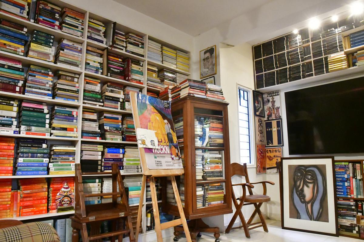 Aakar Patel’s home library in Bengaluru.