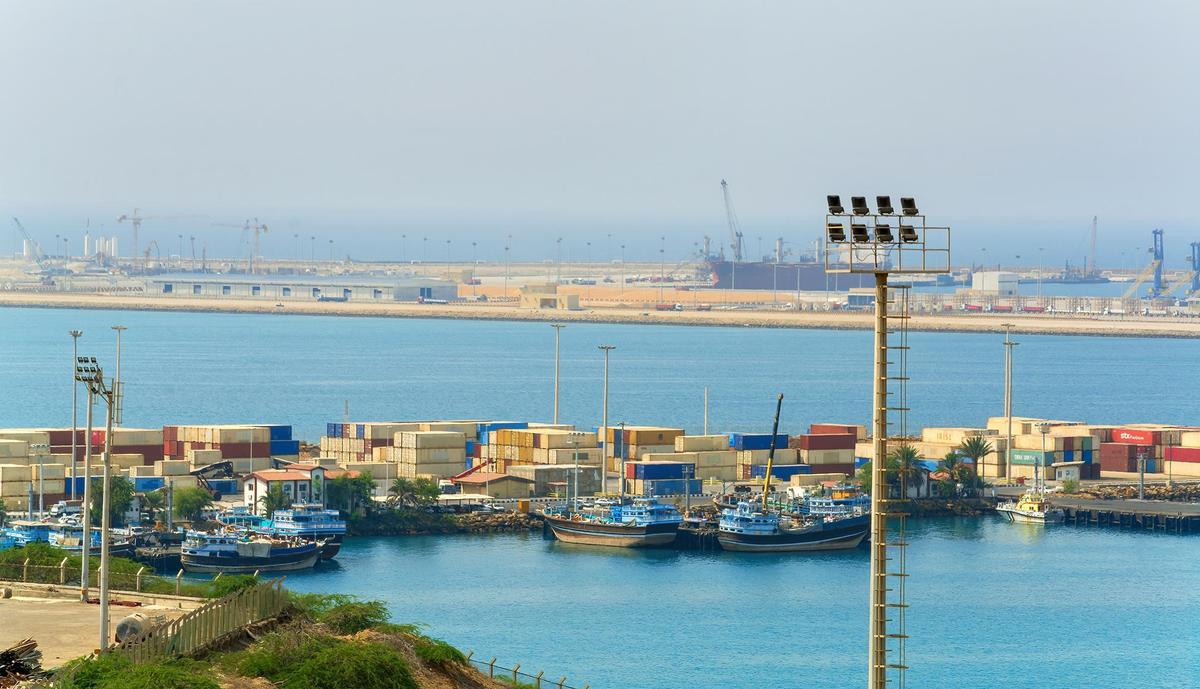PRIORITY: A view of the Shahid Beheshti Terminal in Chabahar port, Iran, with cargo ships. The port, presenting an opportunity to be a transit point for trade between India and Central Asia, is a key link in India-Iran ties.
