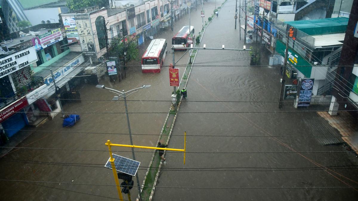 Heavy rain lashes A.P. as low pressure area intensifies into depression