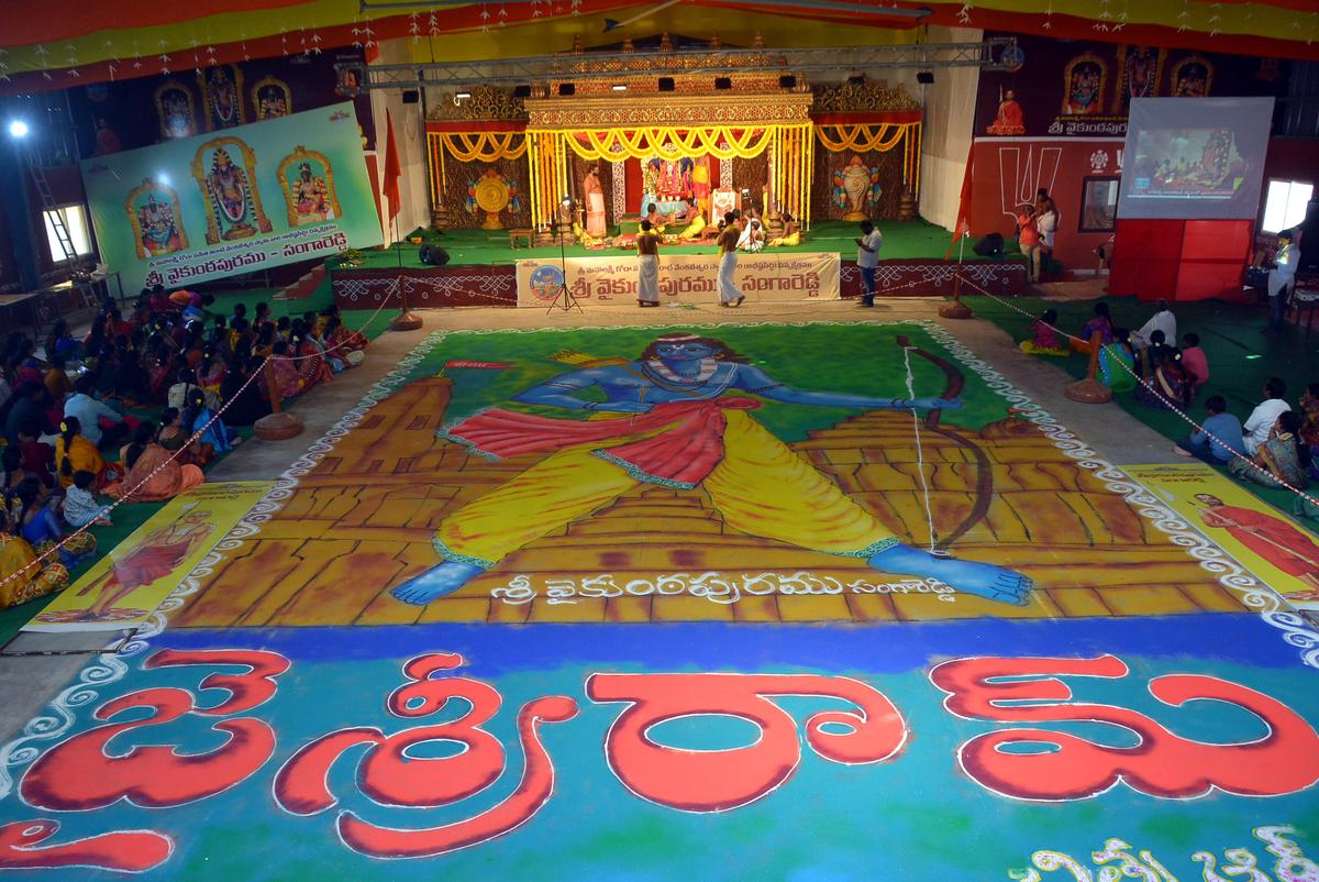 Balaji Venkateshwara temple decked up in Sangareddy   district. 