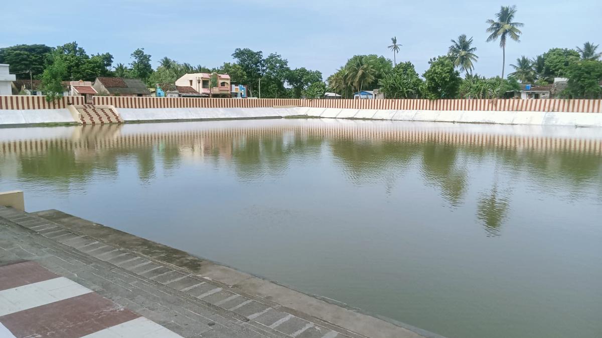 Temple pond restored after four decades in Mayiladuthurai