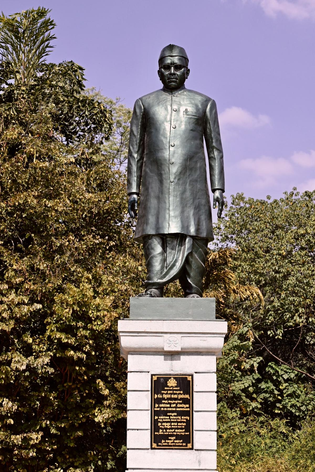 Statue of K.C. Reddy at Vidhana Soudha premises.