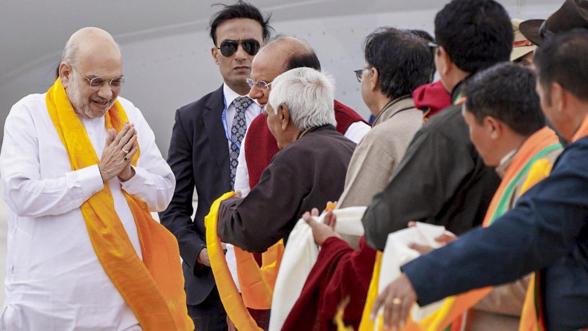 Amit Shah in Ladakh to attend first-ever exposition of Buddha relics in India