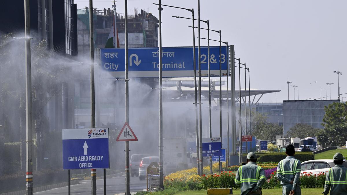CM unveils mist spray systems at IGI Airport to check pollution