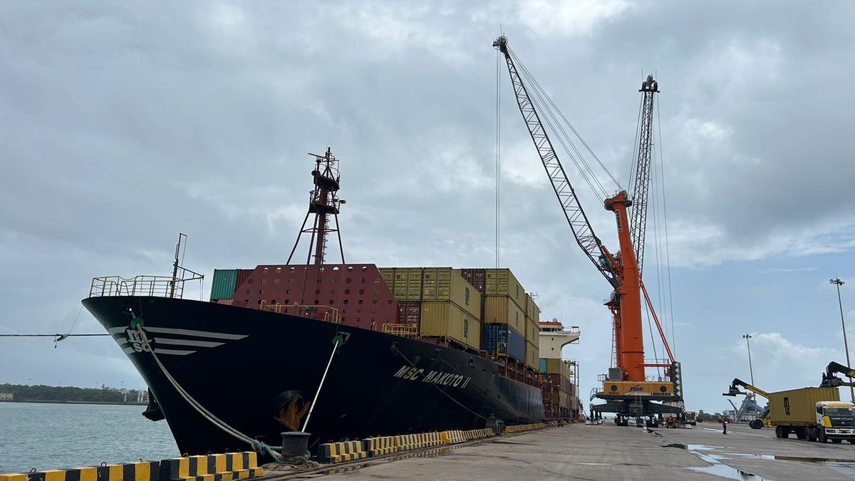 New Mangalore Port handles the largest ever container volume on a single vessel