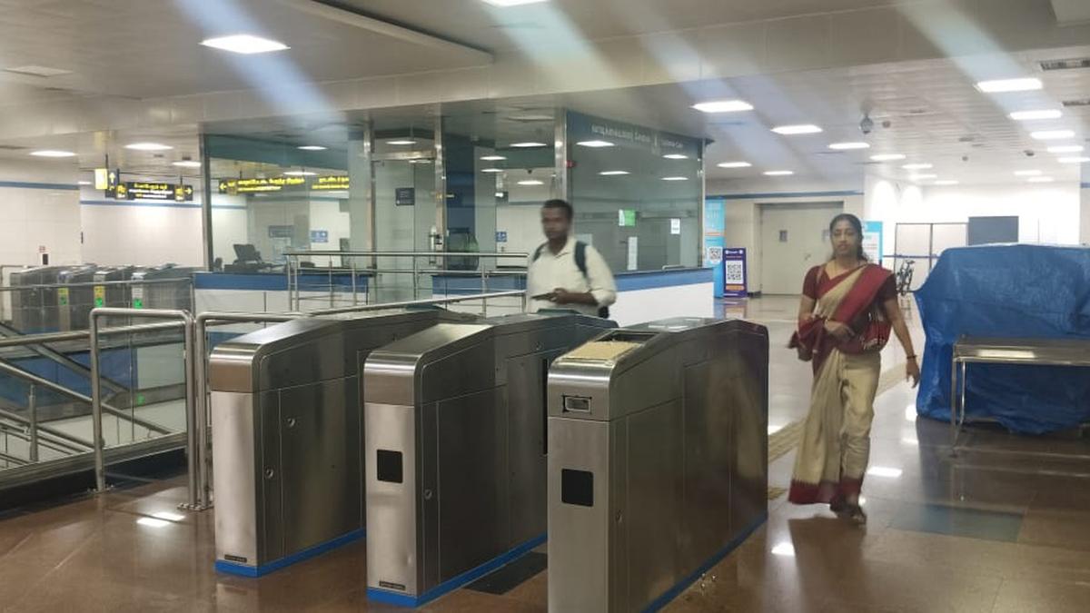 Some Metro Rail stations still lack working ticketing gates, counters