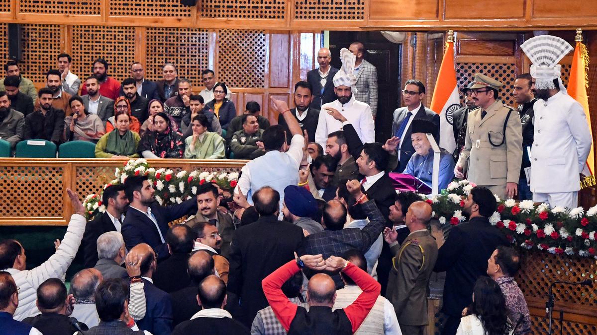 J&K Assembly proceedings adjourned for the day after uproar over special status resolution