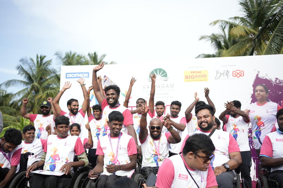Differently-abled people from across Tamil Nadu took part in the marathon
