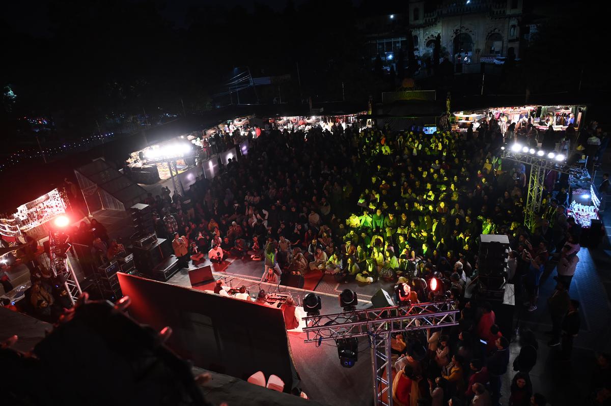 Audience thronging the festival venue