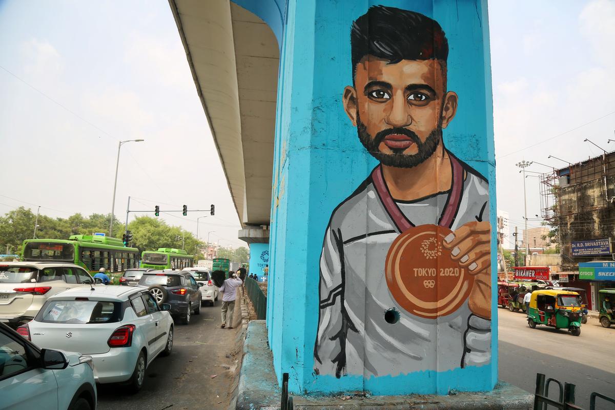 Cultural impact: Helping India end its long wait for an Olympic hockey medal enhanced Manpreet’s legacy. ‘When we came back from Tokyo, we realised we had achieved something,’ he says. Cultural impact: Helping India end its long wait for an Olympic hockey medal enhanced Manpreet’s legacy. ‘When we came back from Tokyo, we realised we had achieved something,’ he says.