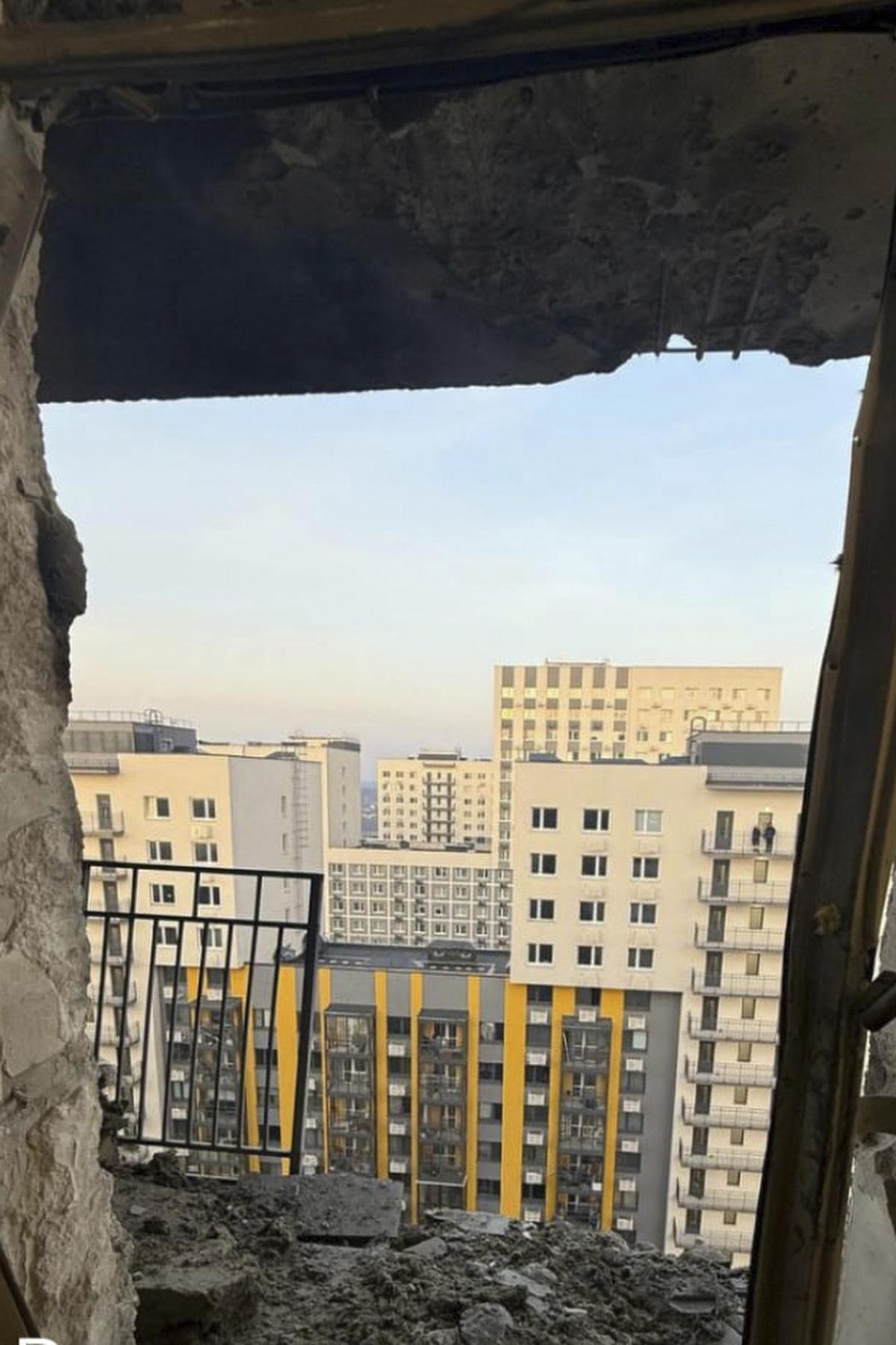 This photo released by Moscow Region Governor Andrei Vorobyev official telegram channel shows a damaged apartment following a Ukrainian drone attack in Domodedovo, outside Moscow, Russia on March 11, 2025. Photo: Moscow Region Governor Andrei Vorobyev official telegram channel via AP