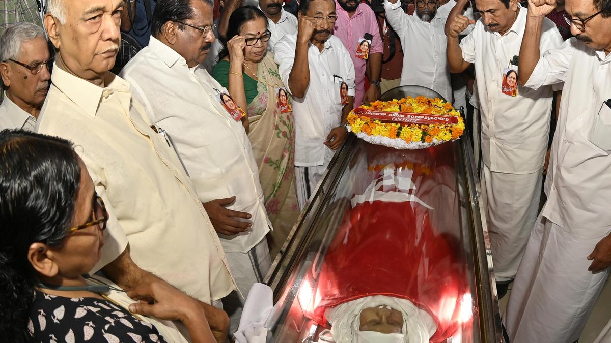 People pay their last respects to Kanathil Jameela