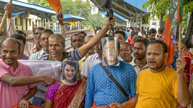 West Bengal BJP protest | Suvendu Adhikari, other leaders detained during protest march to Secretariat