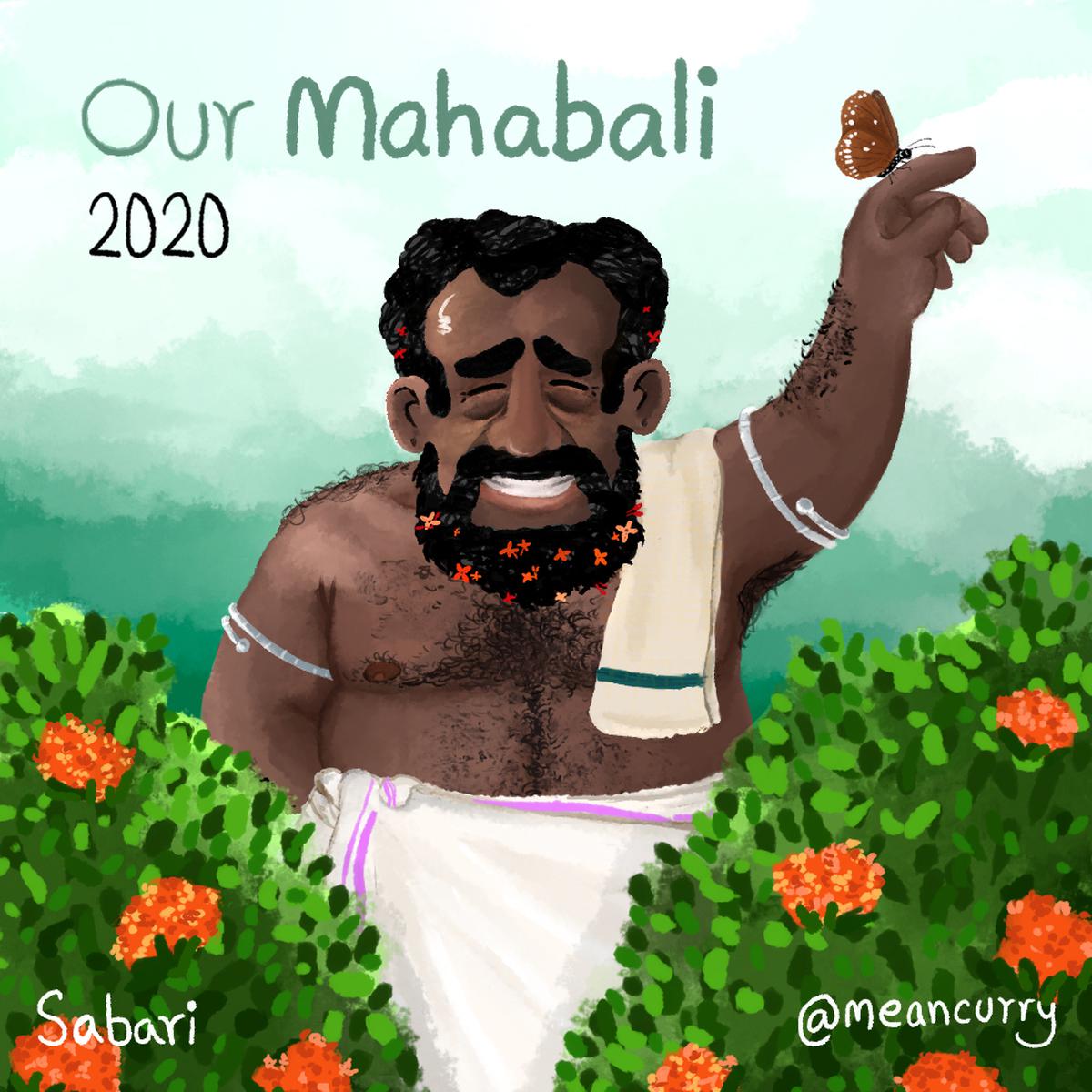 Image of Mahabali, visualised by designer Sabari Venu, in 2020