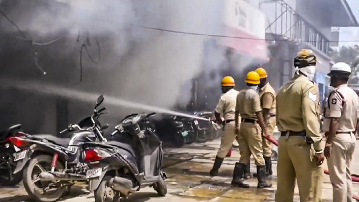 Disgruntled customer arrested after he sets motorcycle showroom on fire in Kalaburagi