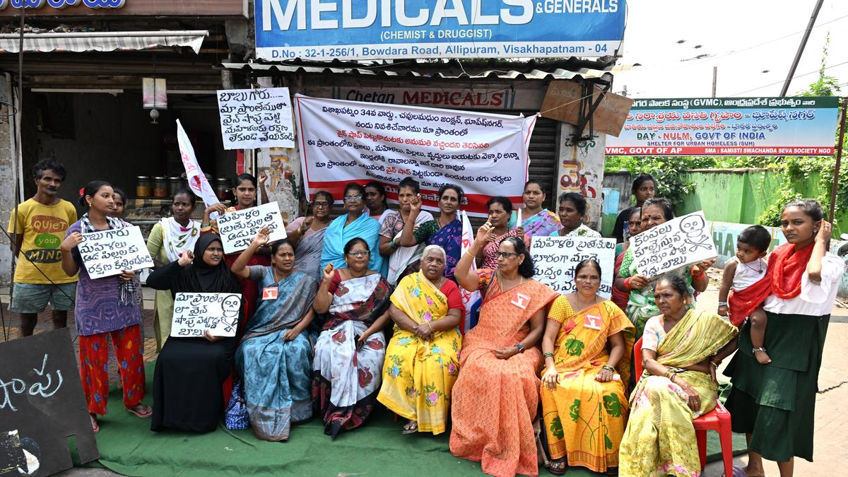 Protests erupt over location of liquor outlets at several areas in Visakhapatnam