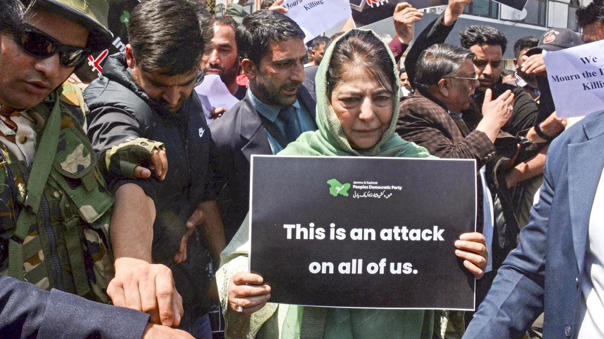 PDP chief Mehbooba urges Amit Shah to ensure safety of Kashmiris
