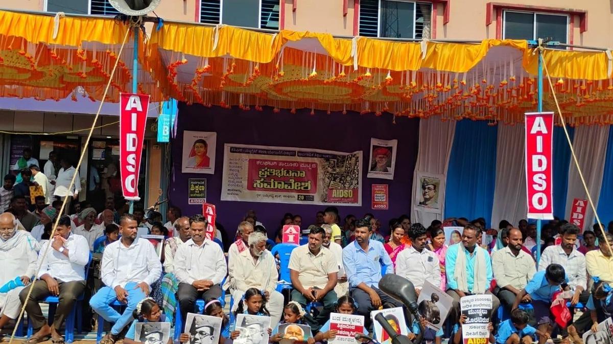 Parents, citizens stage protest against closure of govt. schools