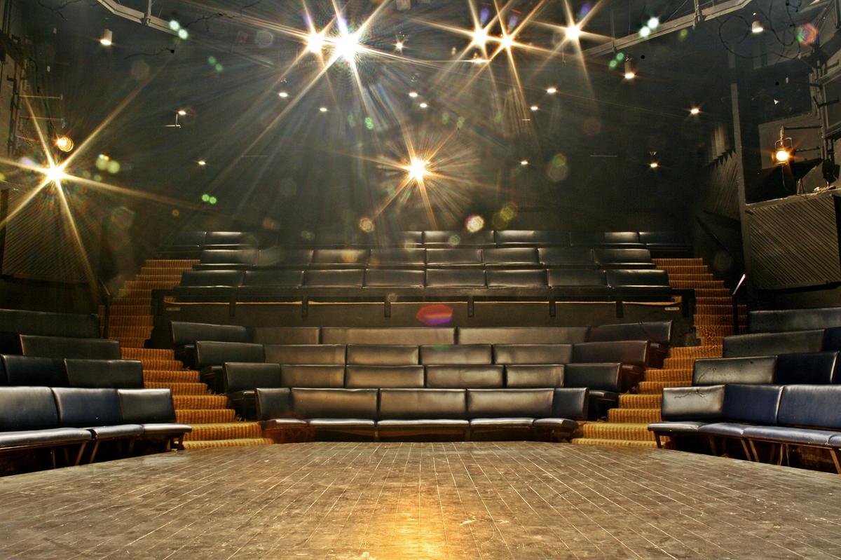 Prithvi Auditorium with seating on three sides allows a perfect view of the stage from any location.