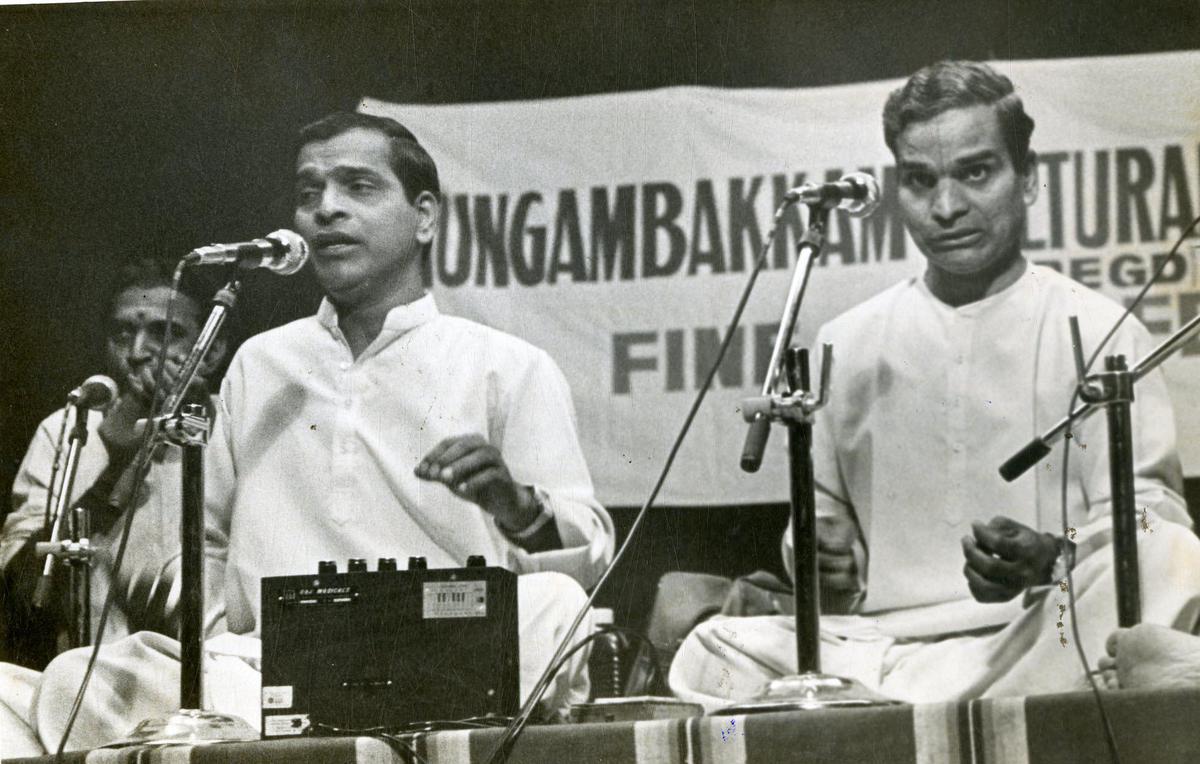 Musical concert by D. Seshachari and D. Raghavachari at Nungambakkam cultural academy.
PHOTO: THE HINDU ARCHVIES