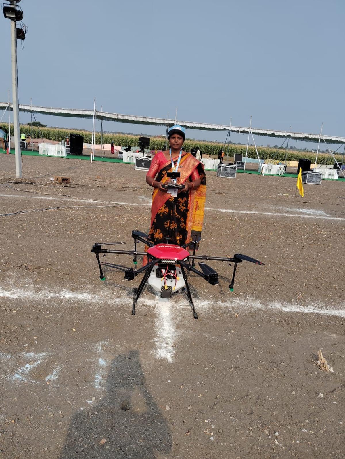 Chewgoni Saidamma from Kattangur mandal of Nalgonda harnessing drone technology to revolutionise her farming practices, which has helped her cut costs by 30%. Chewgoni Saidamma from Kattangur mandal of Nalgonda harnessing drone technology to revolutionise her farming practices, which has helped her cut costs by 30%.