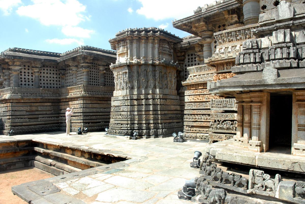 A file photo of the Hoysaleshwara temple at Halebidu in Hassan district.