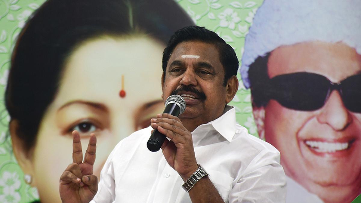 T.N. CM Stalin deserves Nobel Prize for making untrue statements, charges Edappadi Palaniswami