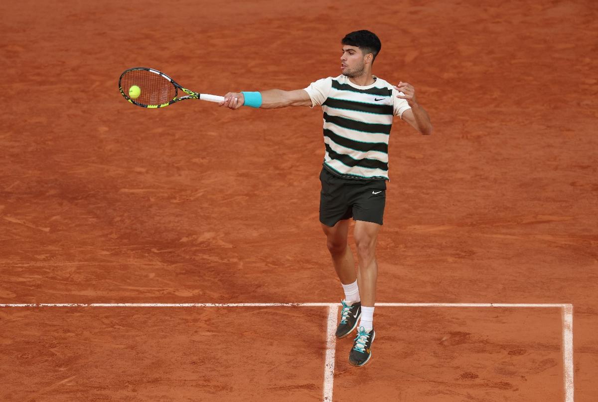 Limitless virtuoso: Alcaraz is a flamboyant, trick-shot-loving showman who treats the court as his own theatre of dreams. After winning his first Major on the hard courts at the US Open in 2022, he has gone on to master clay and grass. Limitless virtuoso: Alcaraz is a flamboyant, trick-shot-loving showman who treats the court as his own theatre of dreams. After winning his first Major on the hard courts at the US Open in 2022, he has gone on to master clay and grass.