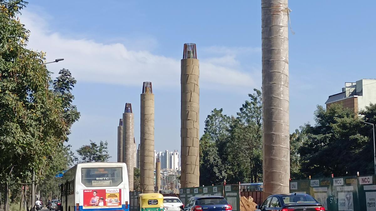 BMRCL to resume next week construction of metro pillars that are over 12 meters high