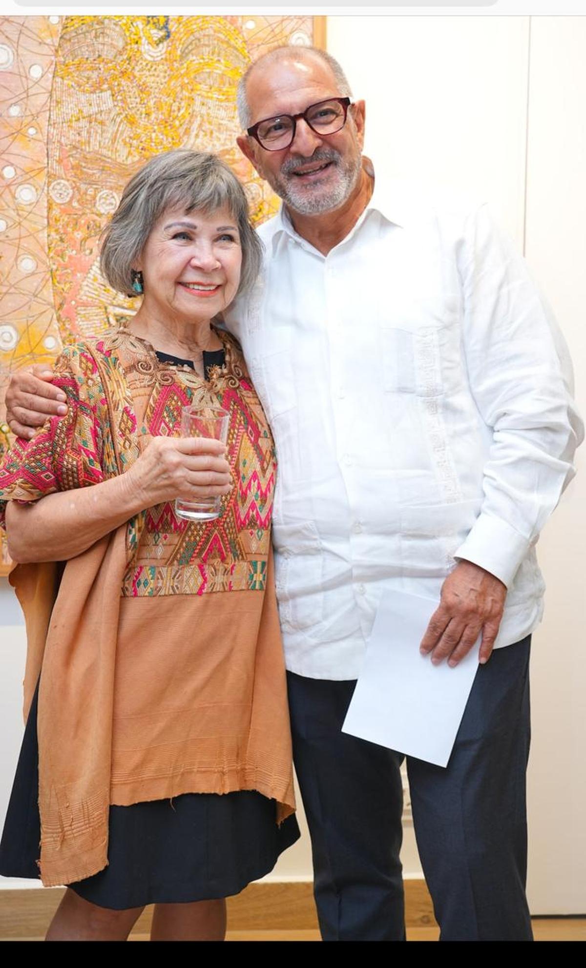 Artist Eva Malhotra with Frederico Salas, Ambassador of Mexico to India, at GalleryG Artist Eva Malhotra with Frederico Salas, Ambassador of Mexico to India, at GalleryG