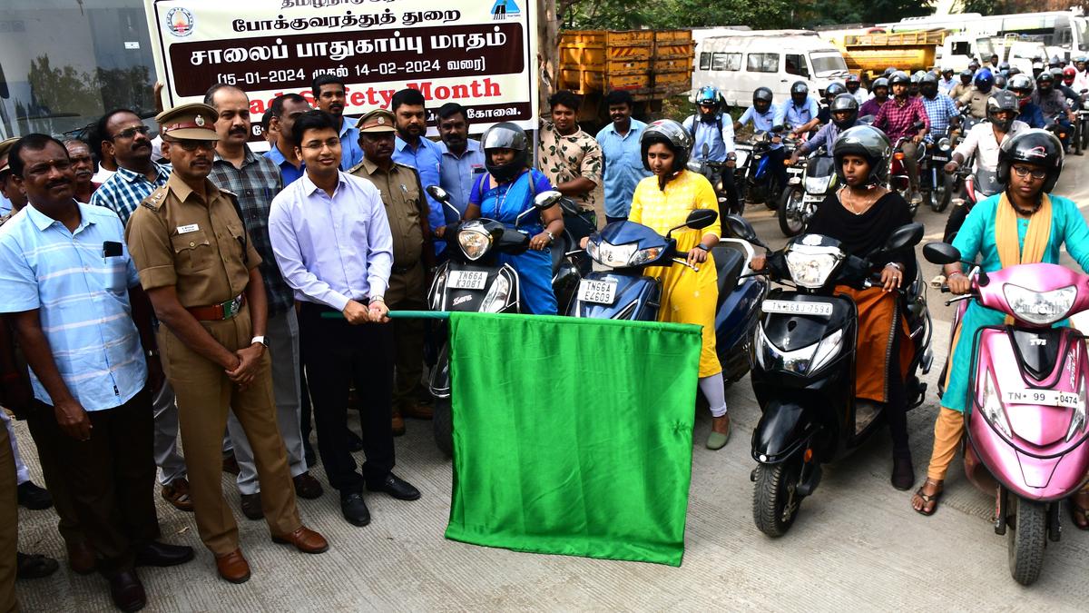 Road safety awareness rally held in Coimbatore