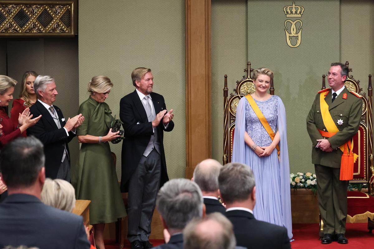 At the swearing-in ceremony of Luxembourg’s Grand Duke Guillaume.
