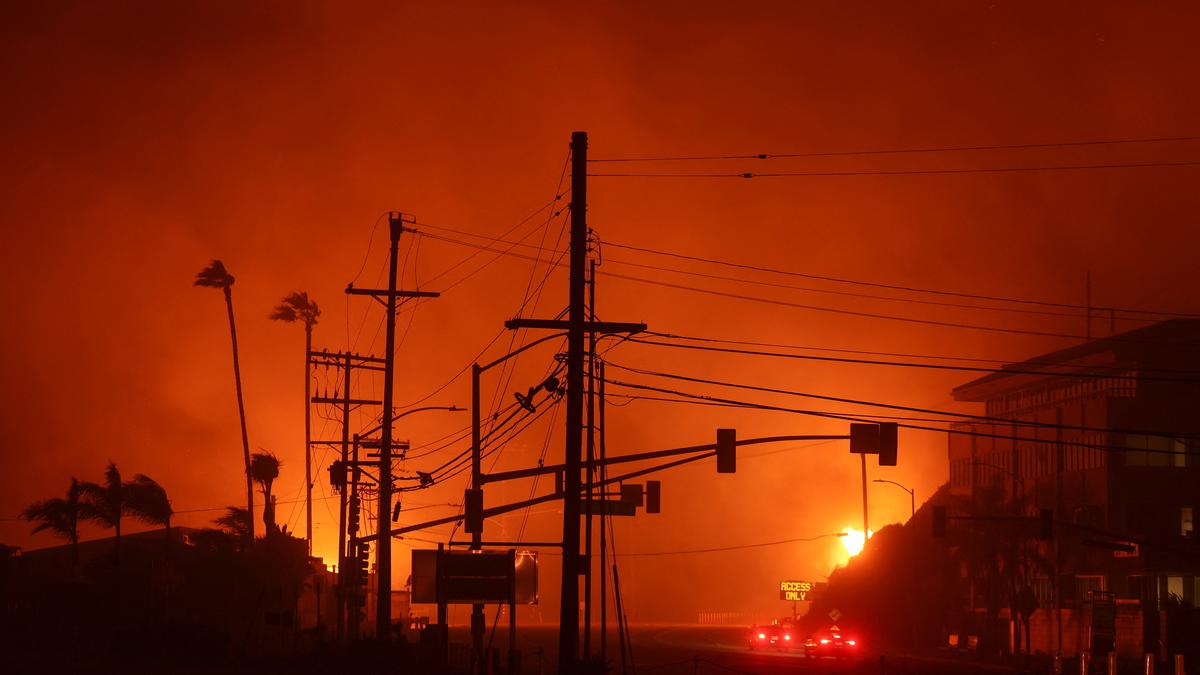 A second wind-whipped wildfire is burning out of control in the Los Angeles area