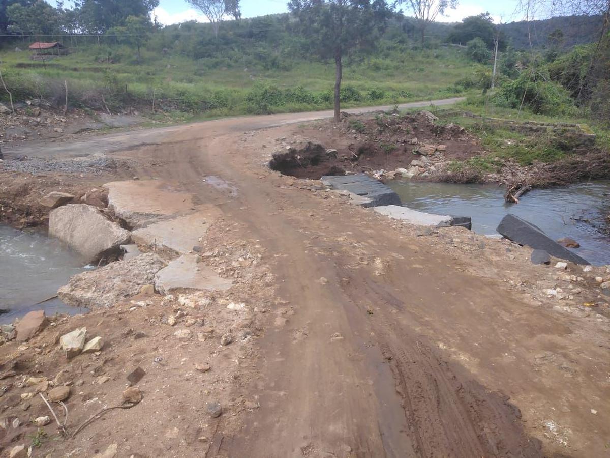 Students of 9 hamlets in Bargur hills unable to go to school as damage to temporary roads stops bus services