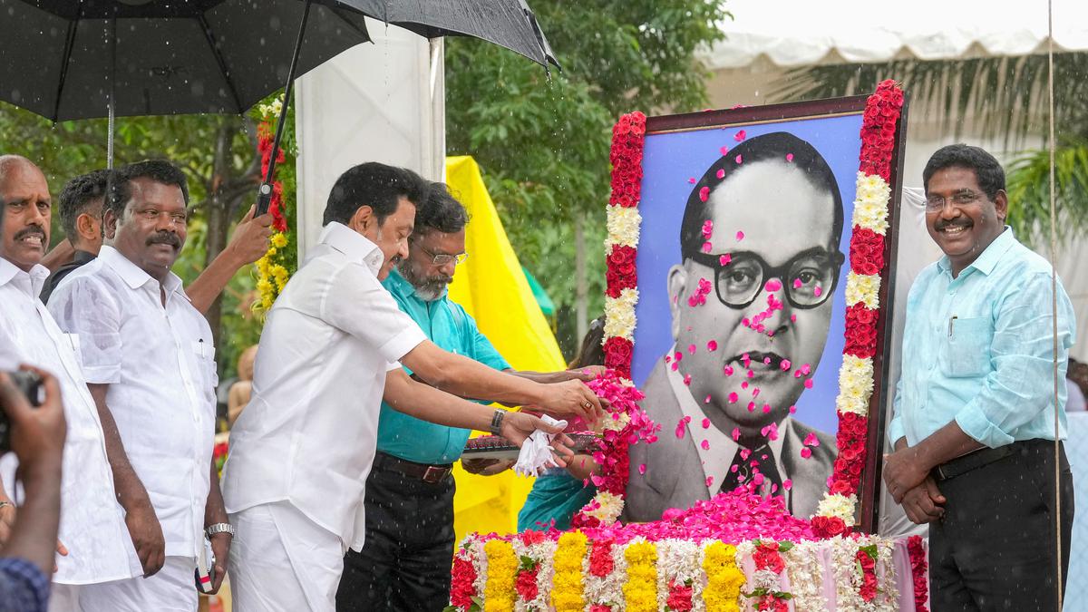 Stalin unveils statue of Ambedkar - The Hindu