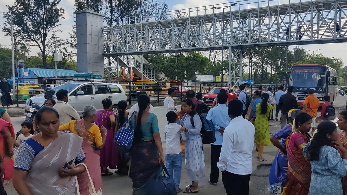 Skywalk at Kengeri Satellite Town bus terminal in Bengaluru remains underutilised without elevator