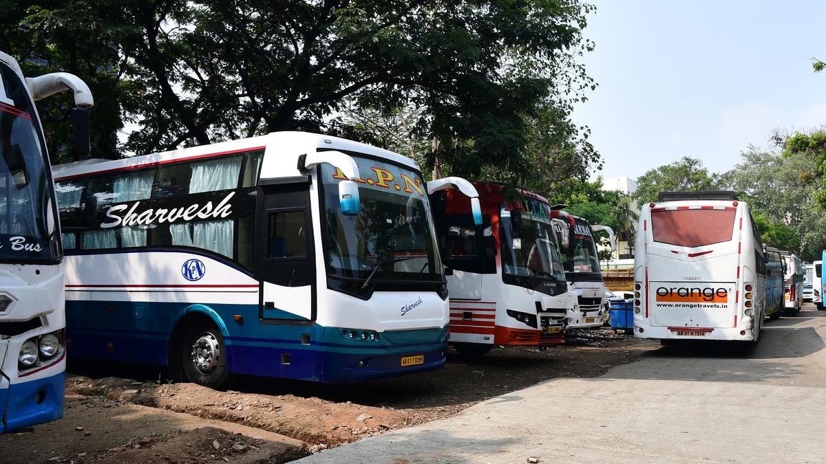Transport Department authorities in Coimbatore seize 22 omni buses for violating permit norms